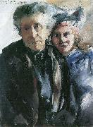 Lovis Corinth Grobmutter und Enkelin France oil painting artist